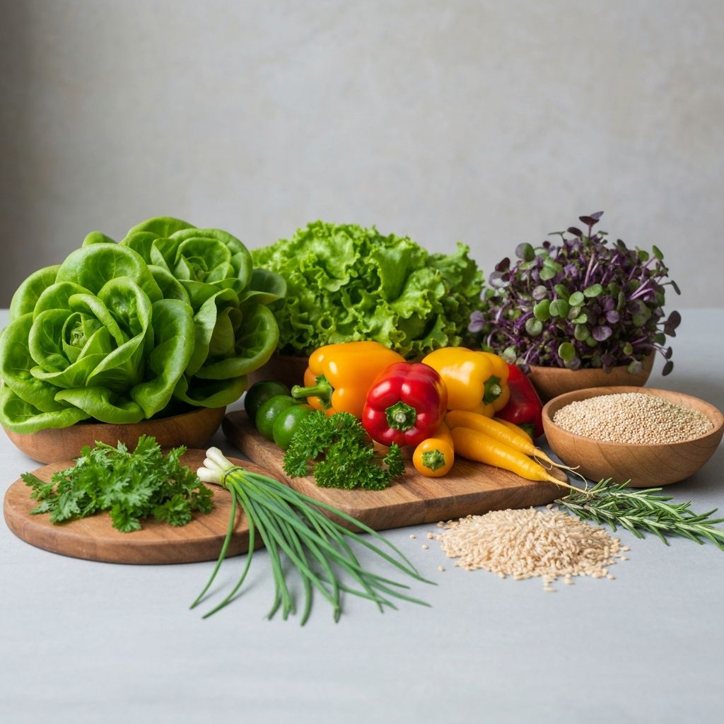 Fresh vegetables and whole foods